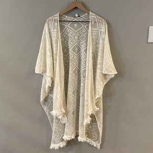 American Eagle macrame open front beach coverup